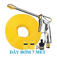 Bộ dây vòi xịt nước rửa xe, tưới cây . tăng áp 3 lần, loại 7m, 10m 206701-2 đầu đồng,cút+ tặng mở chai