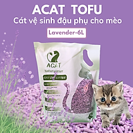 Cát vệ sinh đậu phụ cho mèo ACAT TOFU 6L mùi lAVENDER túi 2kg thumbnail