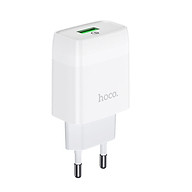 Củ sạc nhanh 18W Hoco chuôi tròn PC chống cháy hỗ trợ QC3.0 ( 2 màu ) - Hàng chính hãng