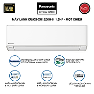 Máy lạnh/Điều hòa Panasonic CU/CS-XU12ZKH-8 - Công suất 1.5HP - Một chiều - Lọc sạch không khí nanoeX - Kết nối wifi - Hàng chính hãng