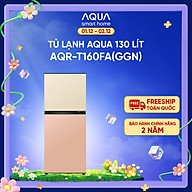 Tủ lạnh AQUA 130 lít ngăn đá trên AQR-T160FA(GGN) - Màu Be hồng - Freeship toàn quốc - Bảo hành 2 năm - Hàng chính hãng