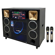 Loa kéo tủ công suất lớn bass 40 đôi dùng bình, có đèn leb thương hiệu Bossinon N8119K- công suất 2.400w- Hàng Chính Hãng