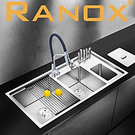 Bộ Chậu rửa bát Hàn Quốc 3 hố RN44911 + Vòi rửa bát RANOX thumbnail