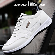 Giày thể thao nam màu trắng bằng da, from gọn thương hiệu ZAVAS - S414 thumbnail
