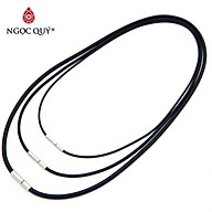 Dây chuyền cao su khóa titan cao cấp - Ngọc Quý Gemstones