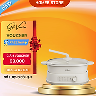 Nồi Lẩu Điện 2 Ngăn Bear SB-NL60U Nhiều Chế Độ Dung Tích 6 Lít Công Suất 1600 W - Hàng Chính Hãng