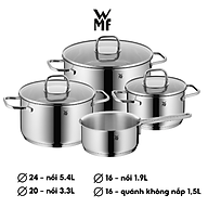 Bộ Nồi WMF INSPIRATION 4 Món Đáy Từ 3 Lớp Nguyên Khối -  1730076380