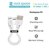 Dây cáp sạc nhanh cho ip Rockspace P8 độ dài 1m sạc nhanh ổn định không nóng máy - Hàng chính hãng bảo hành 12 tháng
