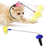 Đồ chơi cần câu lông vũ gắn đầu cho mèo chơi - Đồ chơi mới vô cùng hot hít thumbnail