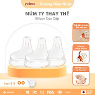 Combo 3 Núm Ty Thay Thế Bình Sữa Cho Bé yoboo - 2 Lỗ thumbnail