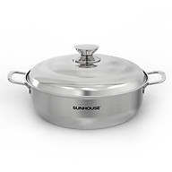 NỒI LẨU INOX 1 ĐÁY SUNHOUSE SHG26L - Hàng Chính Hãng