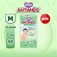 Tã Quần Xua Muỗi Bobby Antimos – Hàng rào Sả tự nhiên Bye Muỗi 8H - Size M 52 miếng