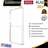 Ốp lưng trong suốt ZAGG Bridgetown cho Samsung Galaxy Z Flip 7 chống sốc 3m ứng dụng vật liệu Graphene_ Hàng chính hãng
