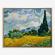 Wheat Field with Cypresses 1889 Tranh in canvas trang trí treo tường danh thumbnail