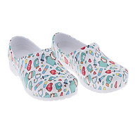 1Pair Patterned Nursing Shoes Classic Clog Comfortable Slip on Shoes Waterproof Lightweight Slip-Resistant Summer Casual Slipers Work Chef Shoes thumbnail