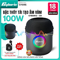 Loa Bluetooth Cyboris X9, Loa siêu Bass, Công suất 100W, Chống nước IPX6, Pin 10400mAh. Hàng Chính Hãng.