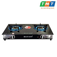 Bếp gas đôi Hayasa HA-8096 điếu inox 304, đầu đốt đồng kiềng 5 ly