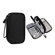 Túi phụ kiện công nghệ mini đựng pin sạc dự phòng, điện thoại, cáp sạc usb, tai nghe có quai cầm Hàng Chính Hãng miDoctor - loại 2 khoá