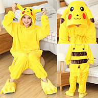 Người lớn Người lớn Bộ đồ ngủ Động vật Bộ đồ ngủ Pikachu ấm áp Mềm mại Đồ ngủ Onepiece Mùa đông Áo liền quần Cosplay Trang phục thumbnail