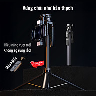 Chân đứng quay video Shinoda, gậy livestream, selfie chụp ảnh chất liệu siêu cứng cáp, tay cầm 360º tích hợp remote điều khiển từ xa 7 phím có thể sạc lại, hàng chính hãng