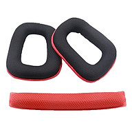 A Pair of Replacement Soft Foam Ear Pads Ear Cushions + Headband Cushion Pad for Logitech G430 G930 Headphones thumbnail