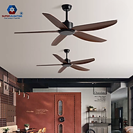 Quạt trần cánh nhựa ABS QT 132 5 cánh SuperVilighting hàng chính hãng trang trí phòng khách chung cư phòng ngủ