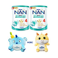 Bộ 2 lon Sữa bột Nestlé NAN OPTIPRO PLUS 4 800g/lon với 5HMO Giúp tiêu hóa tốt