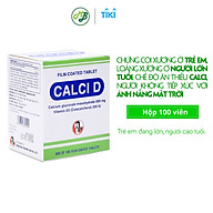 TPCN Viên uống CALCI-D giúp bổ sung canxi và vitamin D3,hỗ trợ phòng ngừa loãng xương,phát triển chiều cao-hộp 100 viên thumbnail