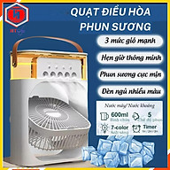 Quạt Hơi Nước Mini, Quạt Phun Sương Mini, Quạt Để Bàn 3 Chế Độ Tích Hợp Đèn Led Và Hẹn Giờ Sử Dụng, Màu Ngẫu Nhiên - Hàng Chính Hãng