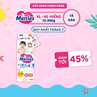 Tã/bỉm dán Merries size XL - 40 miếng (dành cho bé từ 12 - 20kg)