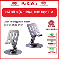 Giá đỡ điện thoại máy tính bảng nhôm nguyên khối trục xoay 360° gấp gọn tiện dụng - Hàng nhập khẩu