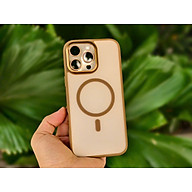 Ốp Lưng Trong Suốt Hỗ Trợ Sạc Từ Tính cho iPhone 16 Pro Max hiệu Wiwu FGG - 012 màu vàng Sa Mạc đẹp quá – hàng chính hãng