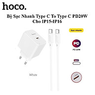 Bộ Sạc Nhanh Type C PD20W Hoco CS13/CS13A Cho Iphone15,16 - Sạc Nhanh 0 đến 50% Pin Trong 30p - Bảo Hành 1 Năm - Hàng Chính Hãng