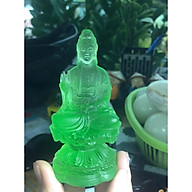 Tượng Phật Bà Quan Thế Âm Bồ Tát ngồi đài sen cầu bình an đá thạch anh lưu thumbnail