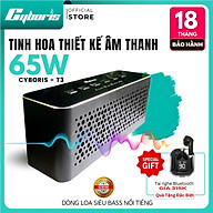 Loa Nghe Nhạc Bluetooth Cyboris T3, Loa siêu Bass Công suất 65W, Chống nước IPX5, Pin 6600mAh. Hàng Chính Hãng