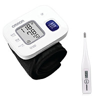 Máy Đo Huyết Áp Cổ Tay Omron HEM 6161 + Tặng 1 Nhiệt Kế Điện Tử Omron MC 246