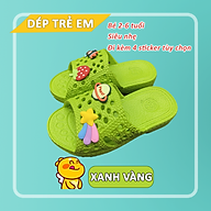 Dép tổ ong cho Bé (2 - 6 tuổi) kèm Sticker dễ thương vật liệu EVA cao cấp thân thiện môi trường, siêu bền, siêu nhẹ, chống trơn trượt