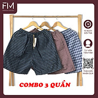 Combo 3 quần short nam caro, chất thun mát mẻ phù hợp mặc ở nhà (màu ngẫu nhiên) - FM2LD002 thumbnail