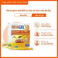 Novagel Hỗ trợ giảm acid dịch vị, bảo vệ niêm mạc dạ dày, hộp 20 gói thumbnail