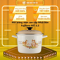Nồi Tráng Men Cao Cấp Nhật Bản Fujihoro (Hoa Văn Con Mèo)  KIT-3.5