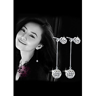 Bông tai dài 2 trái châu BHBT60