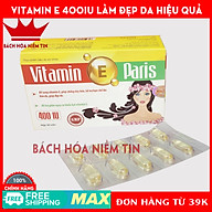 Viên uống Vitamin E Paris - Bổ sung Vitamin E chống lão hóa- giúp làm đẹp da - Hộp 30 viên Chuẩn GMP thumbnail