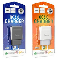Củ Sạc Nhanh Hoco C72Q Hỗ Trợ QC3.0 3A 18W-1 Cổng - Hàng Chính Hãng