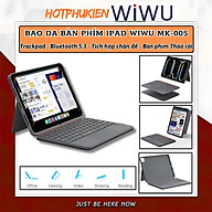 Case bao da bàn phím bluetooth V5.3 tích hợp trackpad / touchpad hiệu WIWU WM005 cho iPad Pro 11 13 inch M4 Pro 11 2020/21/22 Air 4/5/6/7 Gen 7 8 9 10.2 inch 10.5 inch - Bàn phím từ tính nam châm tháo rời, tích hợp giá đỡ - Hàng nhập khẩu