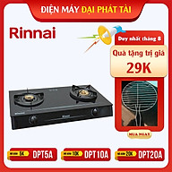 Bếp Ga Dương Đôi Rinnai RV-6Double Glass(L) - Đen- Hãng chính hãng