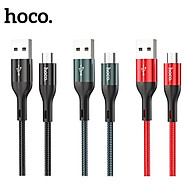 Cáp Sạc Nhanh Hoco X2 Max 3A Dây Dù Cổng Micro Dài 1M - Hàng Chính Hãng