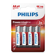 Pin kiềm AA Philips LR6P4B/97 vỉ 4 viên