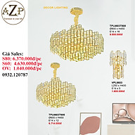 ĐÈN THẢ TRẦN PHA LÊ / ĐÈN THÔNG TẦNG TRANG TRÍ PHÒNG KHÁCH / PHÒNG NGỦ / CẦU THANG / KHÔNG GIAN SANG TRỌNG AZP-6603 phong cách đương đại, hàng nhập khẩu AZP