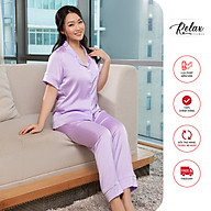Bộ Pyjamas Mặc Nhà Nữ Relax HW1001 - TÍM thumbnail