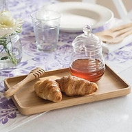 Khay gỗ decor bàn ăn, khay trà cà phê chữ nhật phong cách Nhật Bản thumbnail